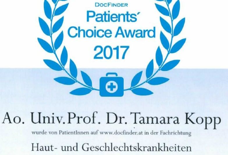 Docfinder Patients Choice Award 2017 -Dr. Tamara Kopp