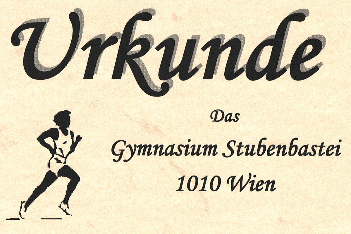 Urkunde Sponsoring Gymnasium Stubenbastei JUVENIS