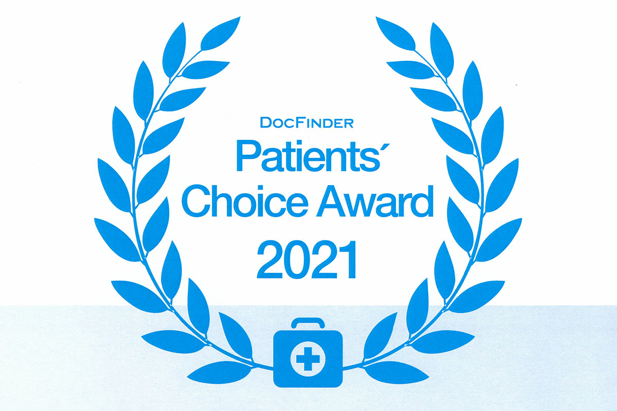 Docfinder Patients Choice Award für Dr. Tamara Kopp 2021