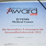 Medcal Award - Urkunde für Juvenis in Wien